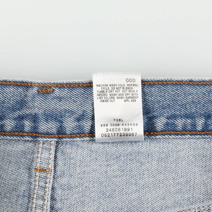 00'S Levi's 505 REGULAR FIT denim shorts, men's size w34 cotton blue type Vintage Second Hand