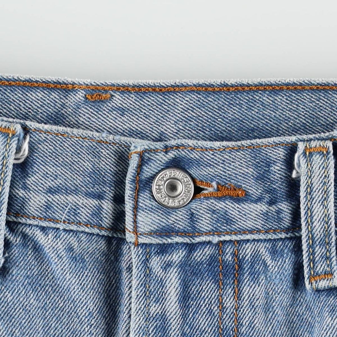 00'S Levi's 505 REGULAR FIT denim shorts, men's size w34 cotton blue type Vintage Second Hand