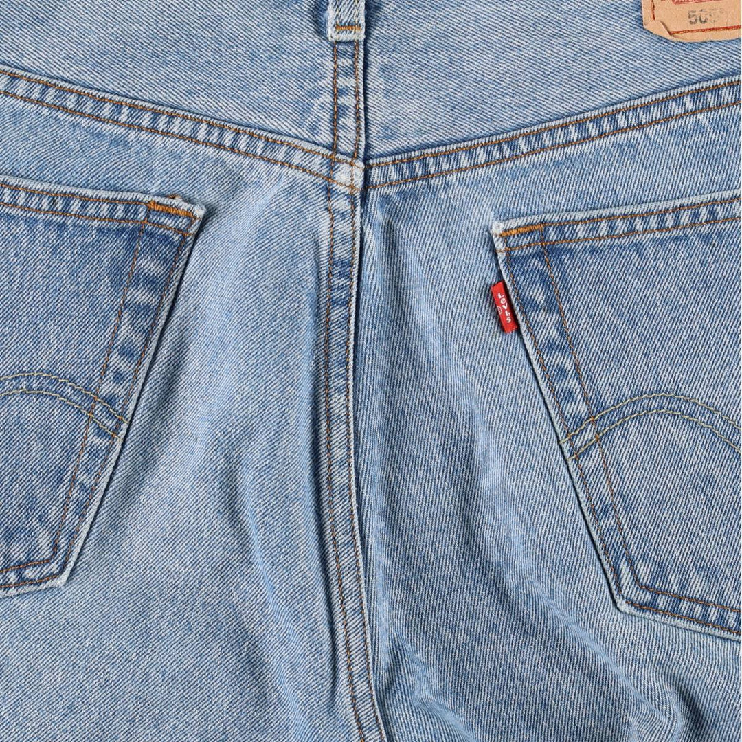 00'S Levi's 505 REGULAR FIT denim shorts, men's size w34 cotton blue type Vintage Second Hand