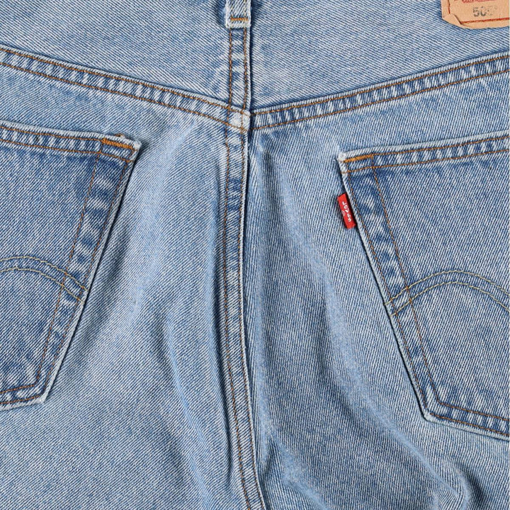 00'S Levi's 505 REGULAR FIT denim shorts, men's size w34 cotton blue type Vintage Second Hand