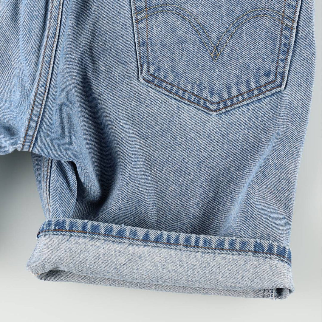 00'S Levi's 505 REGULAR FIT denim shorts, men's size w34 cotton blue type Vintage Second Hand