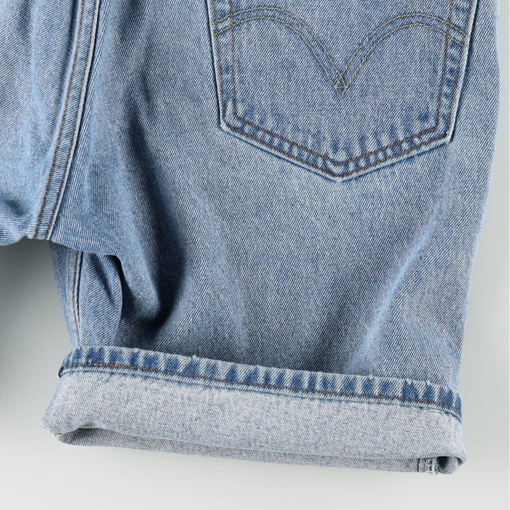 00'S Levi's 505 REGULAR FIT denim shorts, men's size w34 cotton blue type Vintage Second Hand