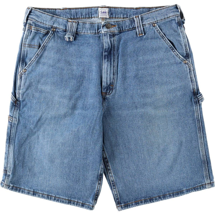 Lee denim painter shorts, men's size W37 (approx.) cotton blue type Vintage Second Hand