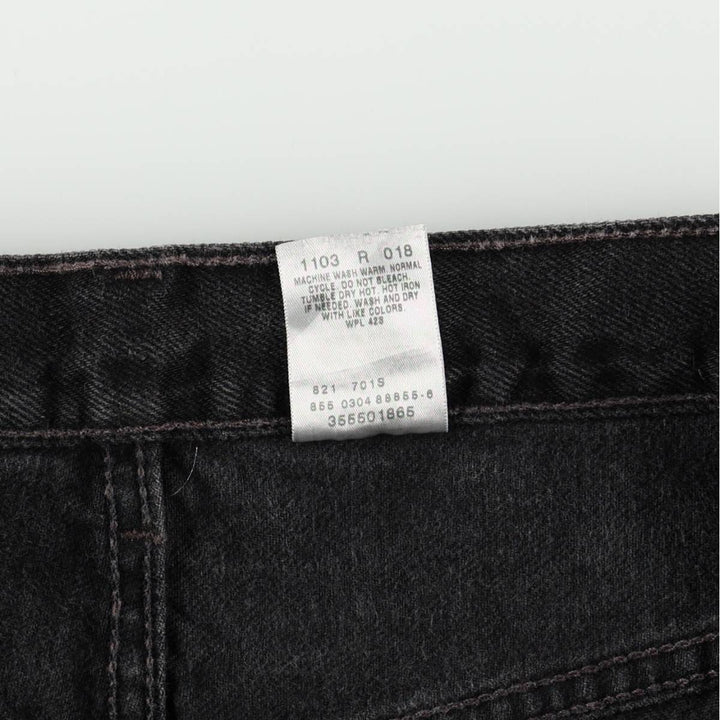 00'S Levi's 550 Relaxed Fit Black Denim Shorts for Men, W35 cotton black type Vintage Second Hand