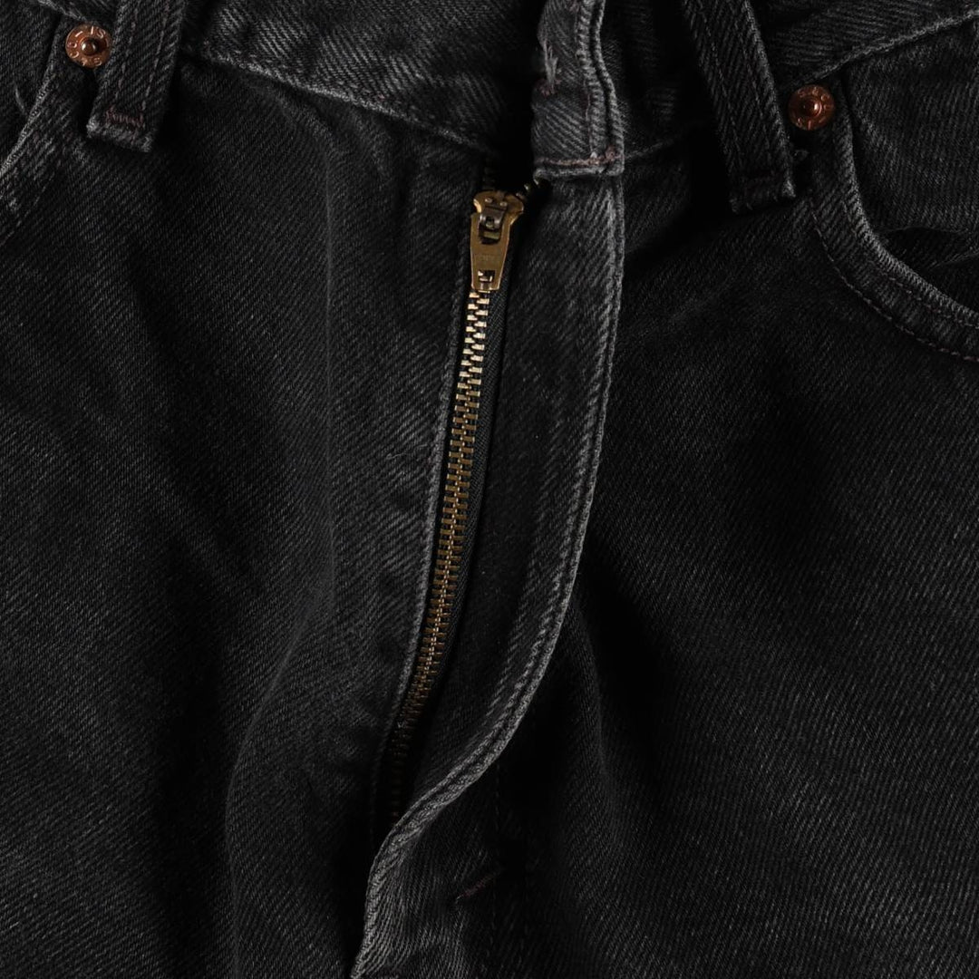 00'S Levi's 550 Relaxed Fit Black Denim Shorts for Men, W35 cotton black type Vintage Second Hand
