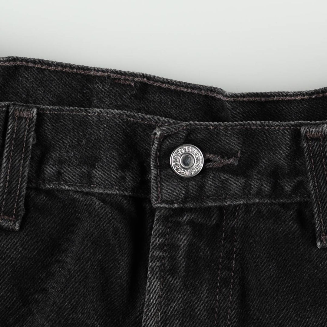 00'S Levi's 550 Relaxed Fit Black Denim Shorts for Men, W35 cotton black type Vintage Second Hand