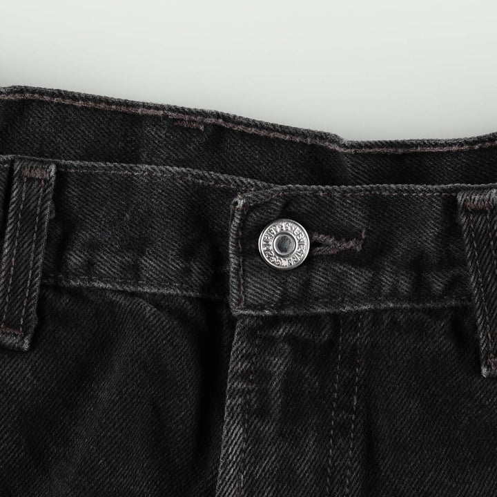 00'S Levi's 550 Relaxed Fit Black Denim Shorts for Men, W35 cotton black type Vintage Second Hand