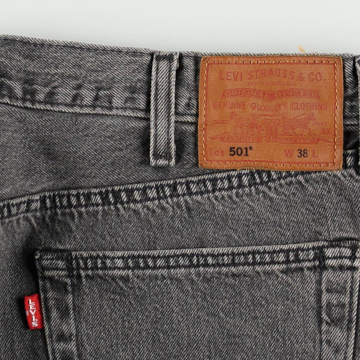 Levi's 501 LEVIS PREMIUM Big E Black Denim Shorts (Men's W37 equivalent) cotton blue type Vintage Second Hand