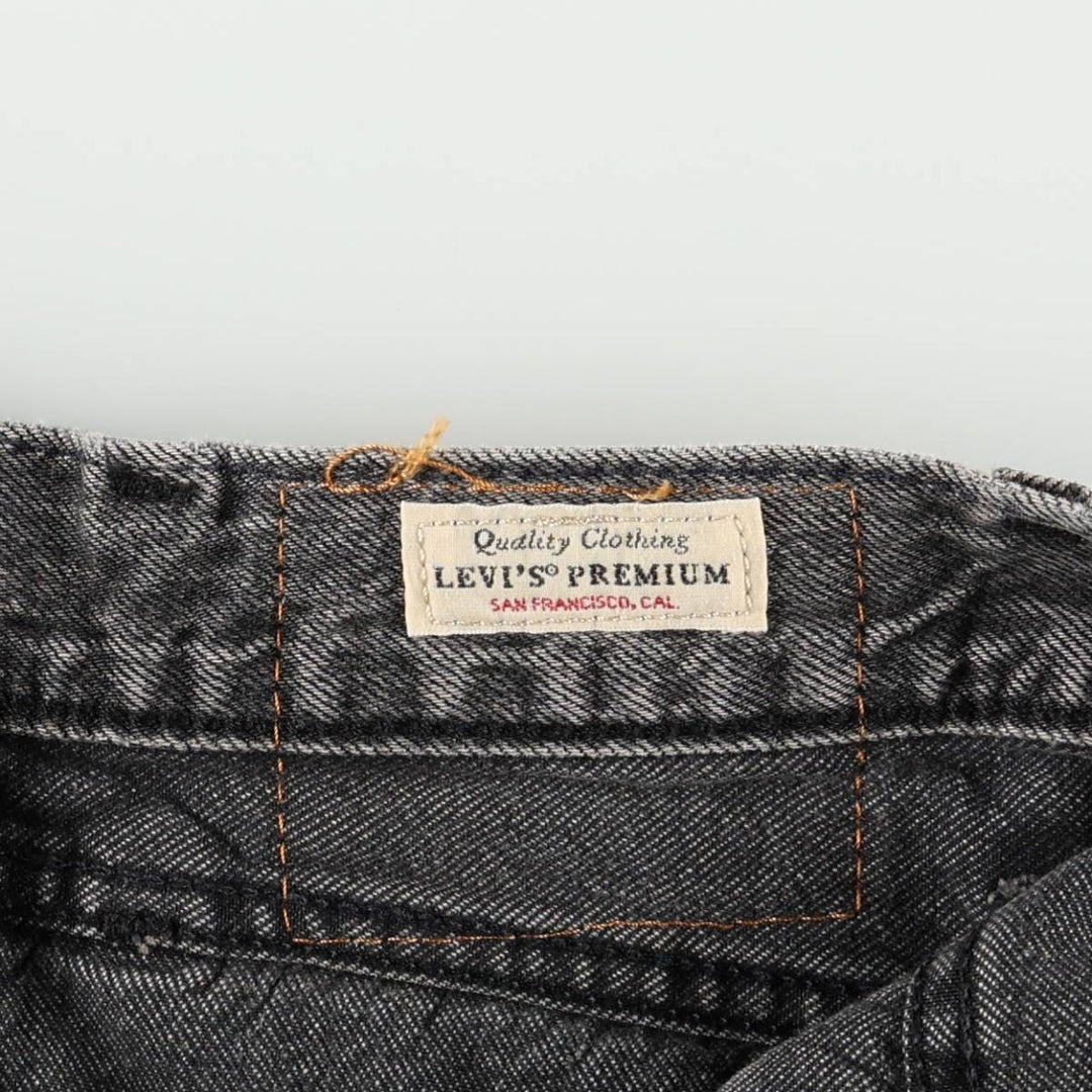 Levi's 501 LEVIS PREMIUM Big E Black Denim Shorts (Men's W37 equivalent) cotton blue type Vintage Second Hand