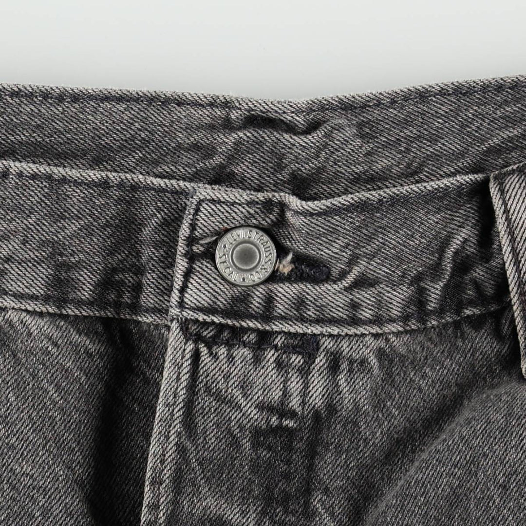 Levi's 501 LEVIS PREMIUM Big E Black Denim Shorts (Men's W37 equivalent) cotton blue type Vintage Second Hand