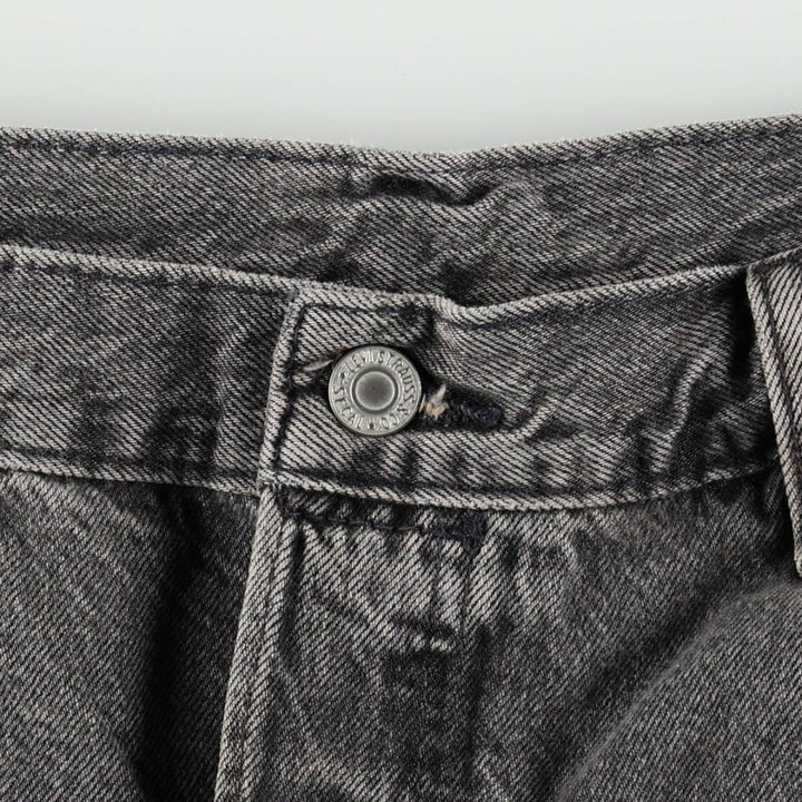 Levi's 501 LEVIS PREMIUM Big E Black Denim Shorts (Men's W37 equivalent) cotton blue type Vintage Second Hand