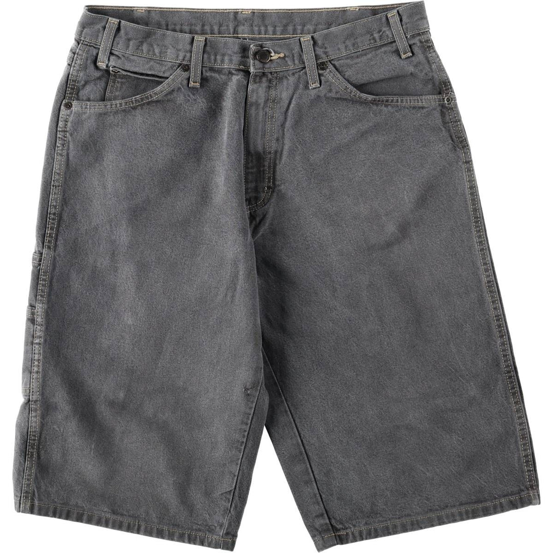 Dickies denim painter shorts, half pants, men's, w35 equivalent cotton black type Vintage Second Hand