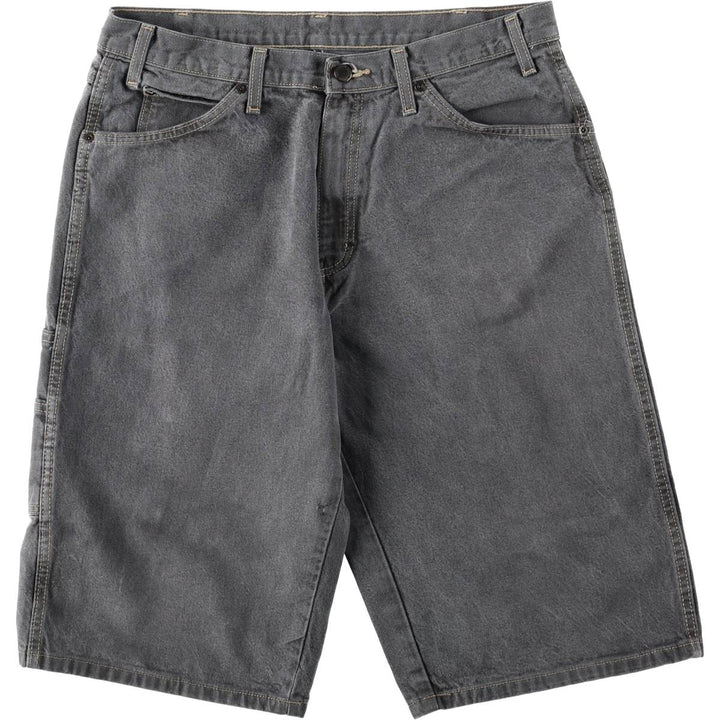 Dickies denim painter shorts, half pants, men's, w35 equivalent cotton black type Vintage Second Hand
