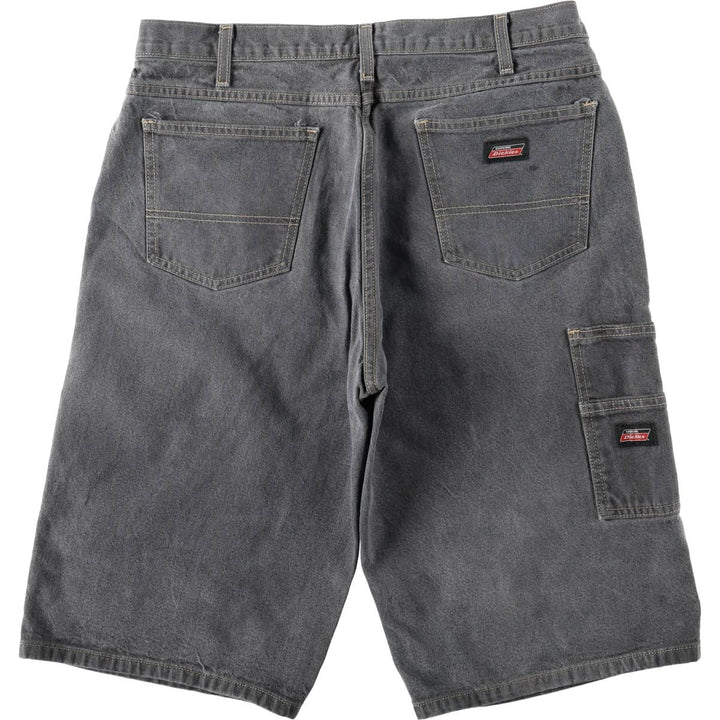 Dickies denim painter shorts, half pants, men's, w35 equivalent cotton black type Vintage Second Hand