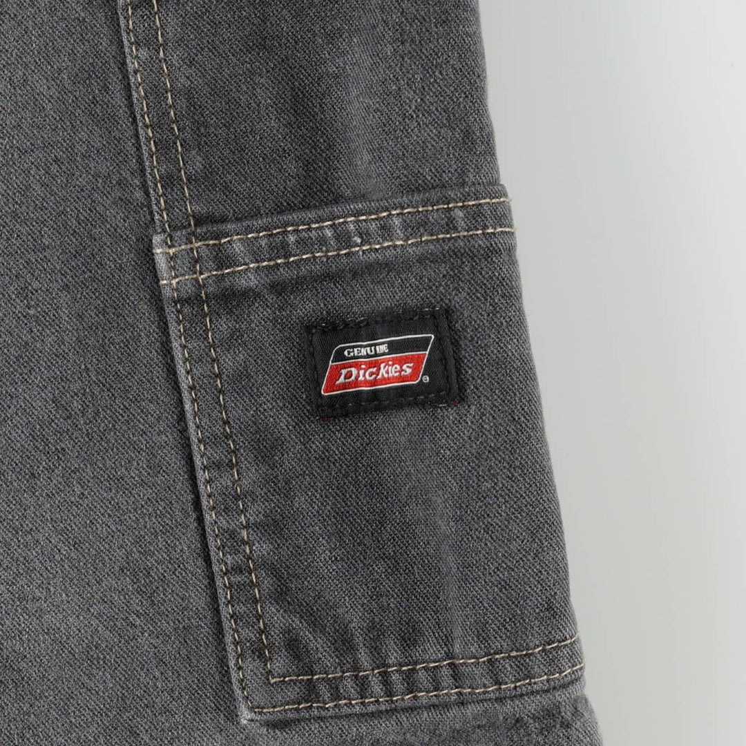 Dickies denim painter shorts, half pants, men's, w35 equivalent cotton black type Vintage Second Hand