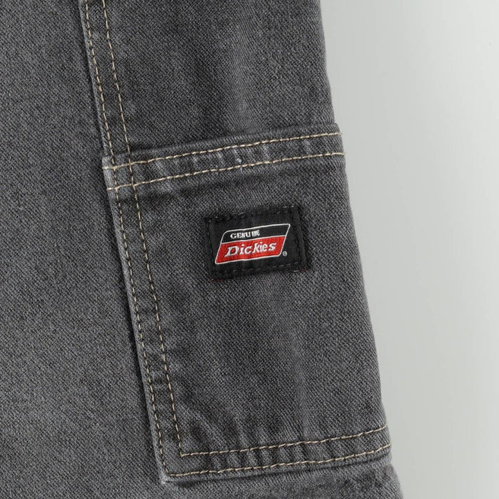 Dickies denim painter shorts, half pants, men's, w35 equivalent cotton black type Vintage Second Hand