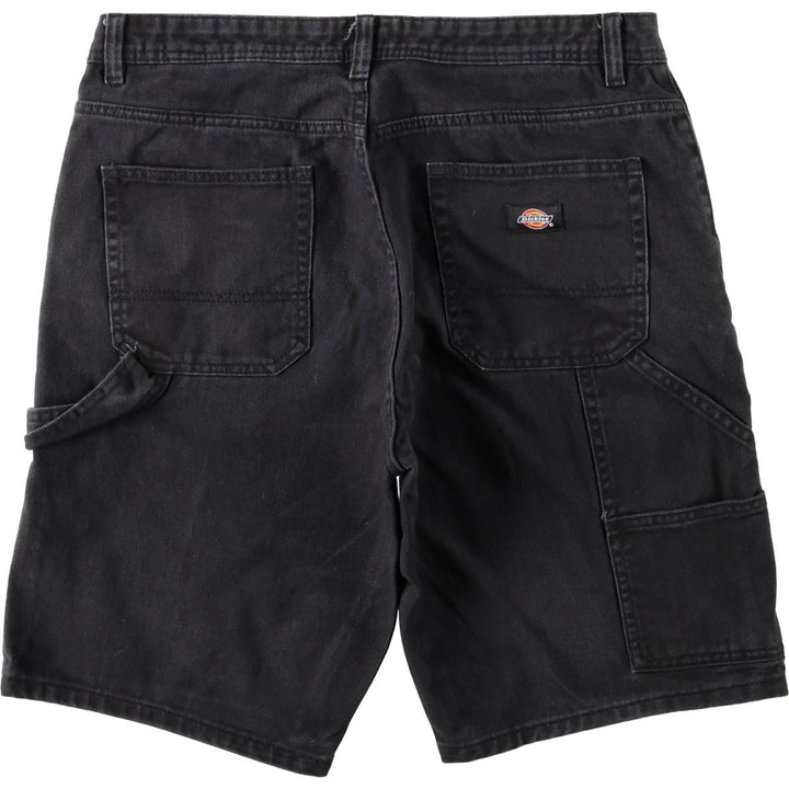 Dickies denim painter shorts, half pants, men's size w34 cotton black type Vintage Second Hand