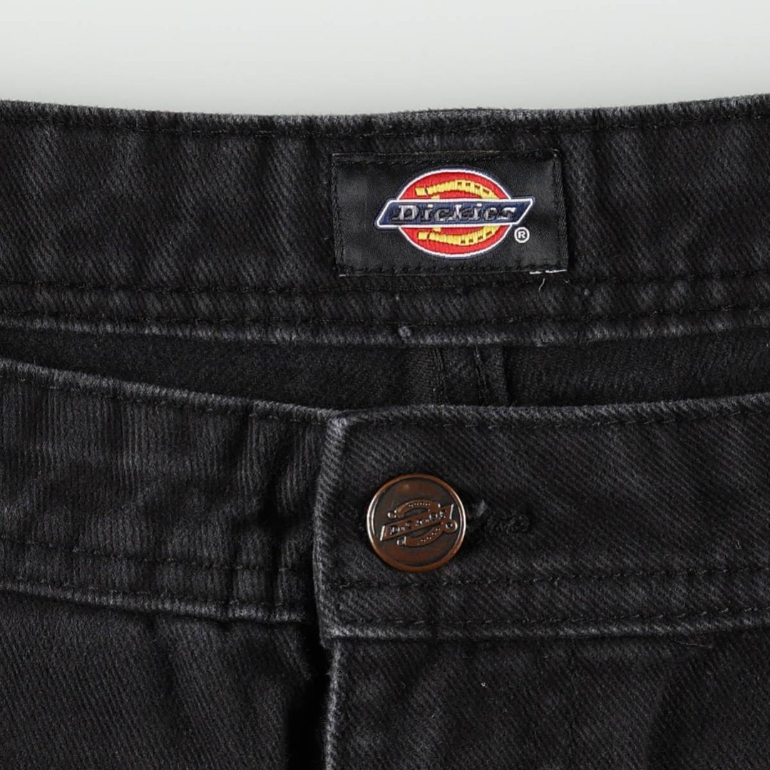 Dickies denim painter shorts, half pants, men's size w34 cotton black type Vintage Second Hand