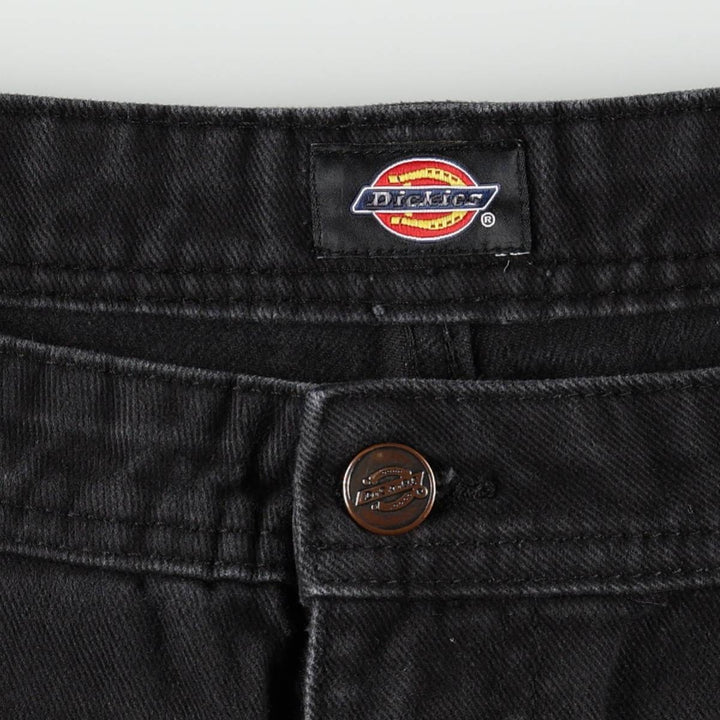 Dickies denim painter shorts, half pants, men's size w34 cotton black type Vintage Second Hand