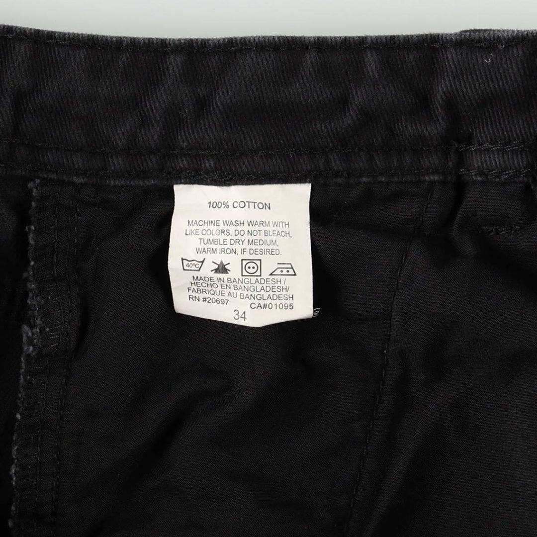 Dickies denim painter shorts, half pants, men's size w34 cotton black type Vintage Second Hand