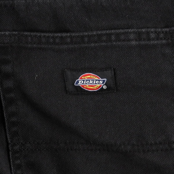 Dickies denim painter shorts, half pants, men's size w34 cotton black type Vintage Second Hand
