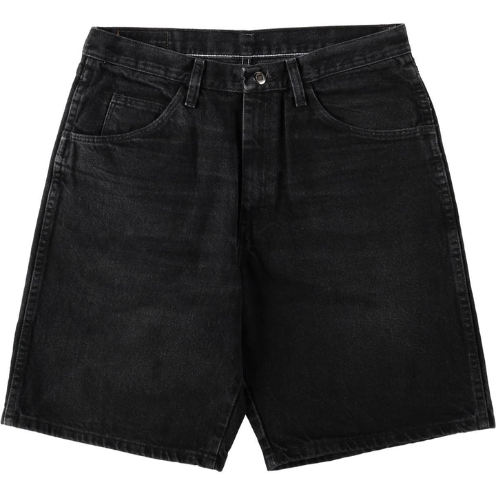 Wrangler Black Denim Shorts, Shorts, Men's, W34 cotton black type Vintage Second Hand