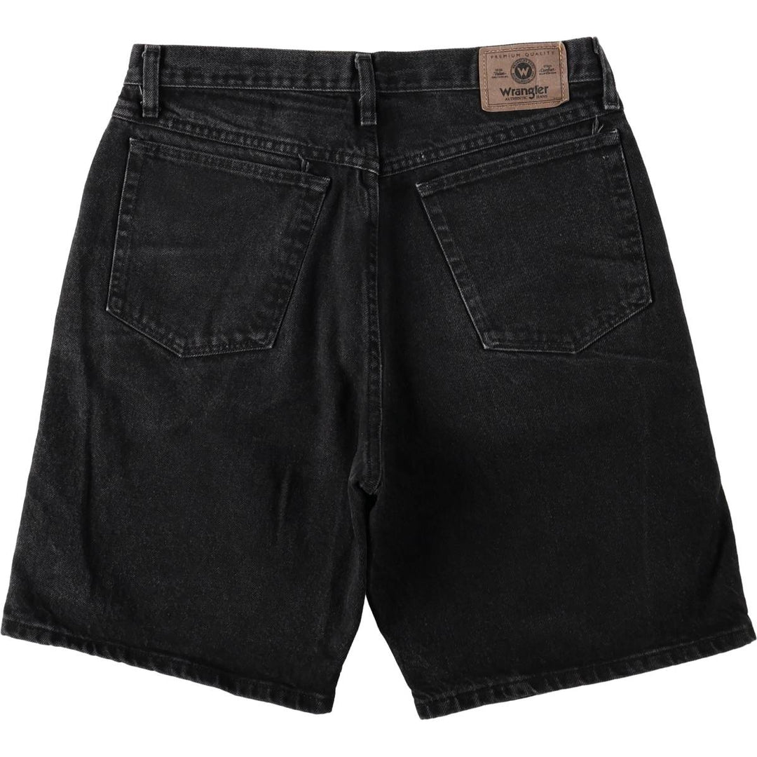 Wrangler Black Denim Shorts, Shorts, Men's, W34 cotton black type Vintage Second Hand