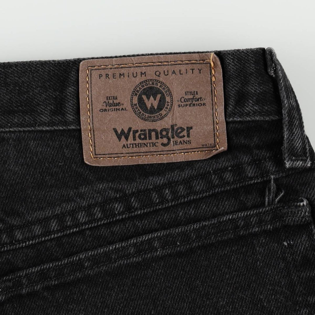 Wrangler Black Denim Shorts, Shorts, Men's, W34 cotton black type Vintage Second Hand