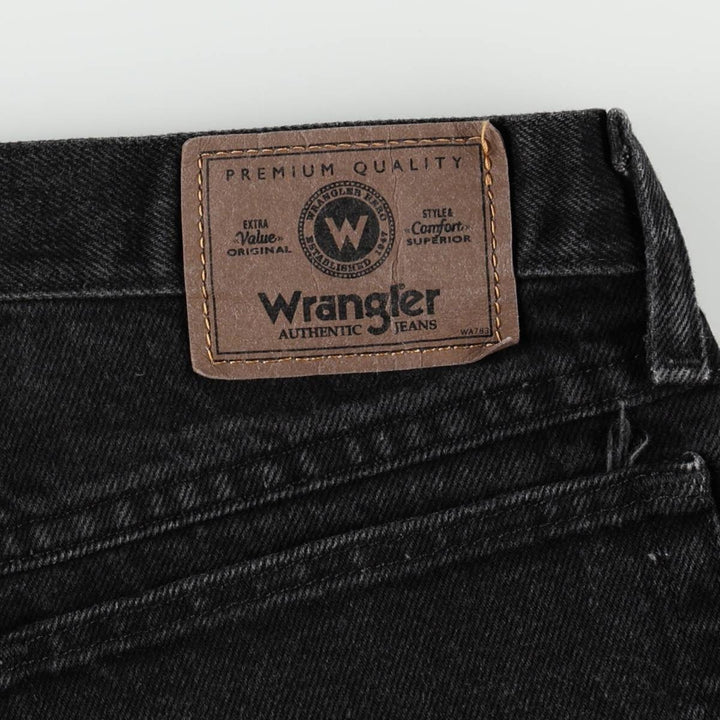 Wrangler Black Denim Shorts, Shorts, Men's, W34 cotton black type Vintage Second Hand