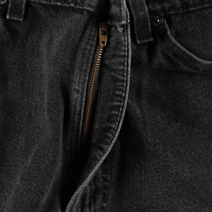 90'S Levi's 550 Relaxed Fit Black Denim Shorts, Made in USA, Men's Size W36 (approx.), Vintage cotton black type Vintage Second Hand