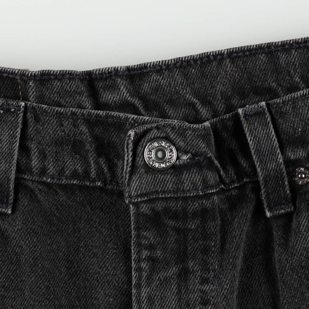 90'S Levi's 550 Relaxed Fit Black Denim Shorts, Made in USA, Men's Size W36 (approx.), Vintage cotton black type Vintage Second Hand