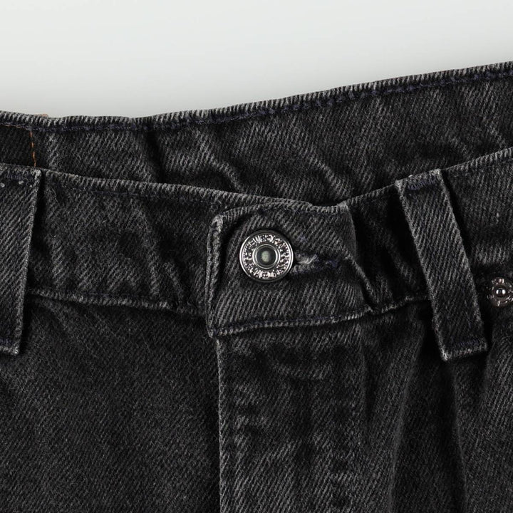 90'S Levi's 550 Relaxed Fit Black Denim Shorts, Made in USA, Men's Size W36 (approx.), Vintage cotton black type Vintage Second Hand
