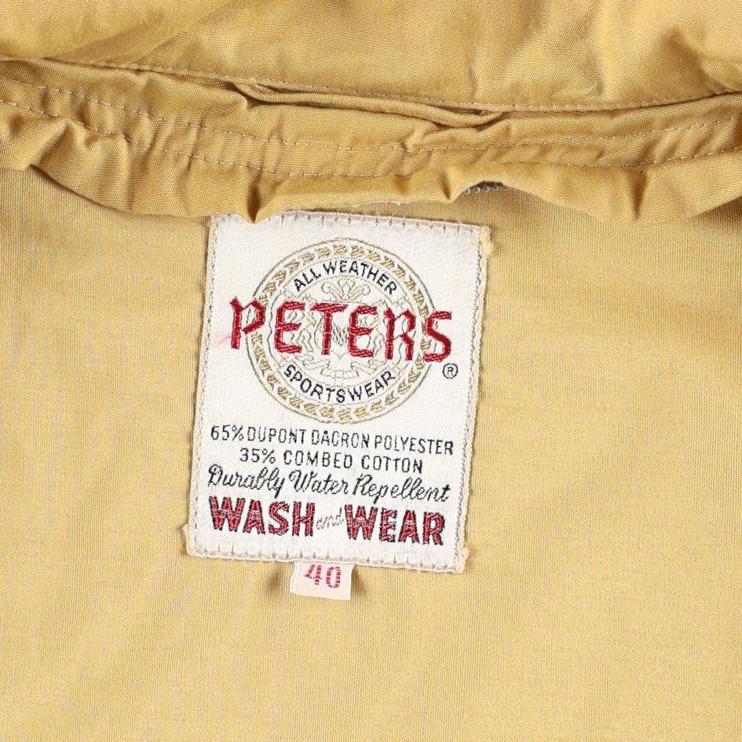 1960s-1970'S Peters Harrington Jacket, Swing Top, Men's Size M (approx.), Vintage Dacron Polyester yellow type Vintage Second Hand