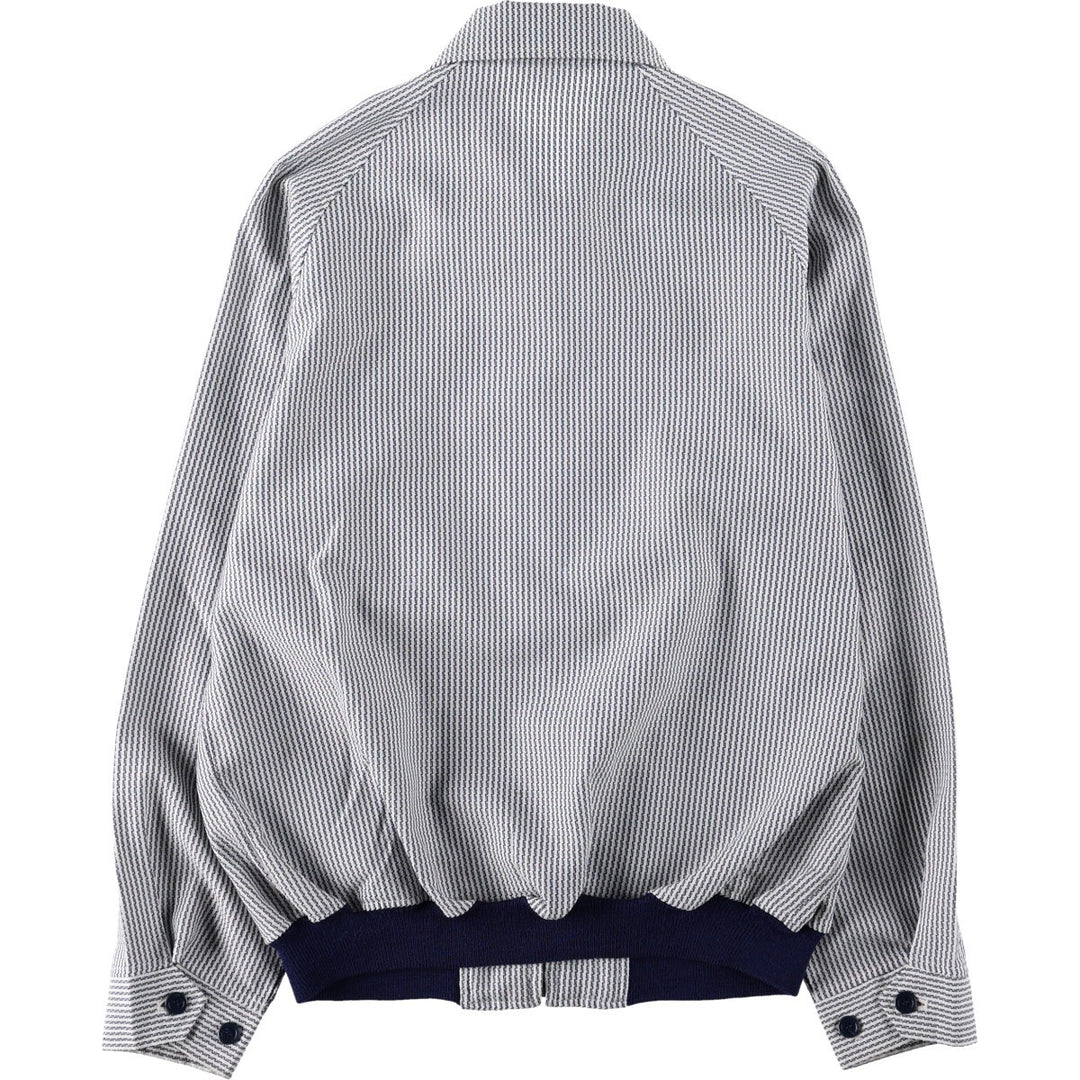 JILLJACK Stripe Pattern Swing Top Sports Jacket, Men's Size L (approx.) unclear white type Vintage Second Hand