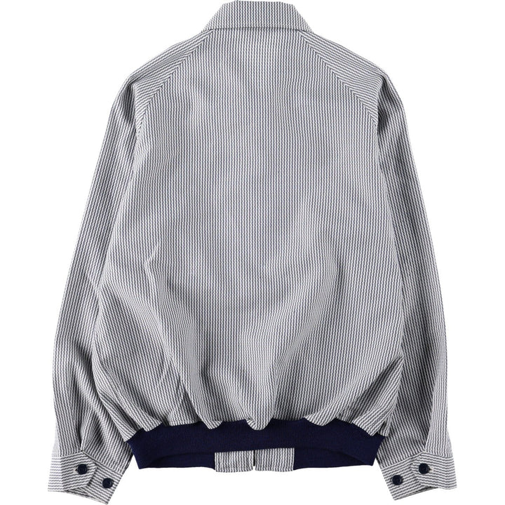 JILLJACK Stripe Pattern Swing Top Sports Jacket, Men's Size L (approx.) unclear white type Vintage Second Hand