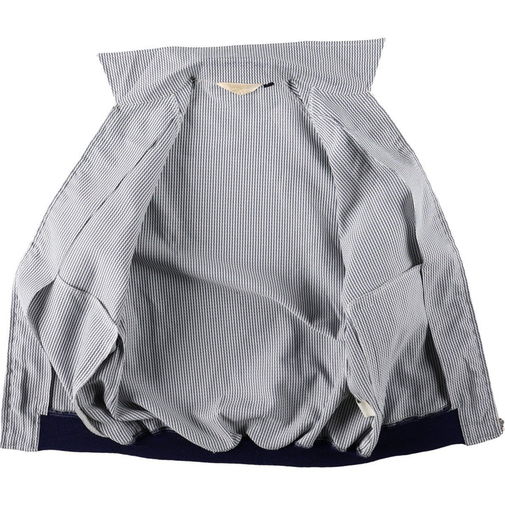 JILLJACK Stripe Pattern Swing Top Sports Jacket, Men's Size L (approx.) unclear white type Vintage Second Hand