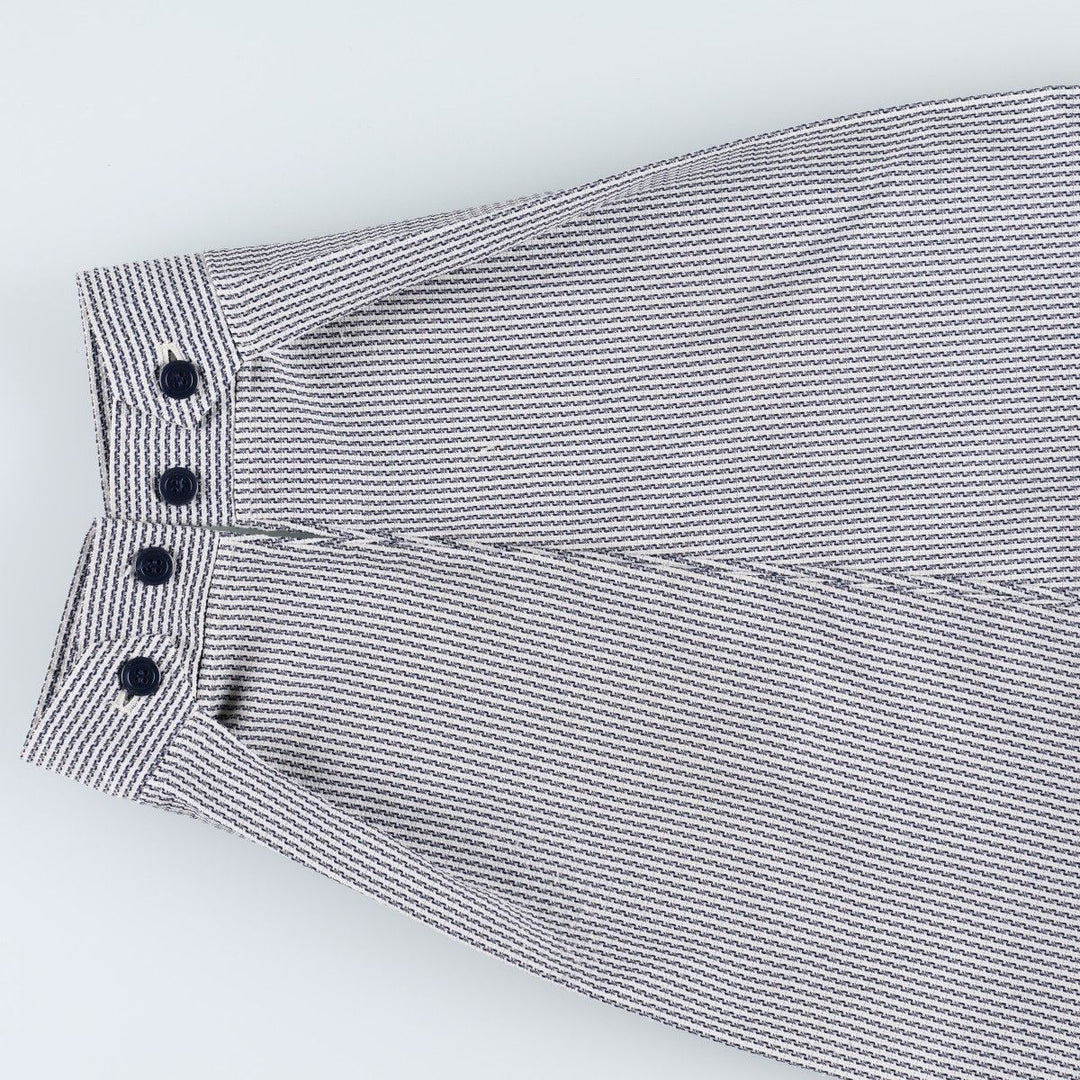 JILLJACK Stripe Pattern Swing Top Sports Jacket, Men's Size L (approx.) unclear white type Vintage Second Hand
