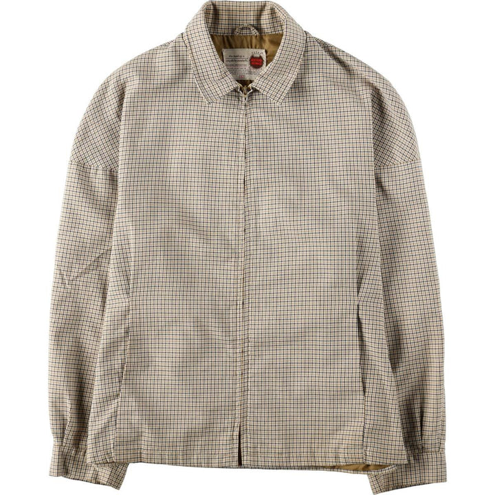 60s-70'S ZERO KING Check Pattern Swing Top Sport Jacket, Made in USA, Men's Size L (Equivalent), Vintage unclear ivory Vintage Second Hand