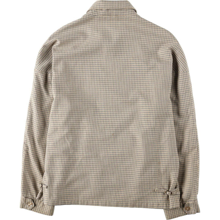 60s-70'S ZERO KING Check Pattern Swing Top Sport Jacket, Made in USA, Men's Size L (Equivalent), Vintage unclear ivory Vintage Second Hand