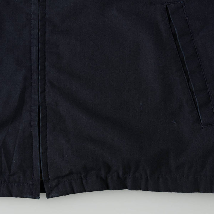 60s-70'S PETERS Harrington Jacket Swing Top, Men's Size L (Equivalent), Vintage Dacron Polyester navy blue type Vintage Second Hand