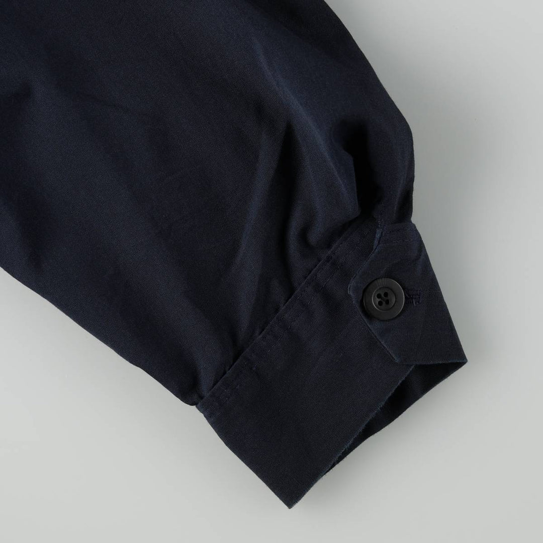 60s-70'S PETERS Harrington Jacket Swing Top, Men's Size L (Equivalent), Vintage Dacron Polyester navy blue type Vintage Second Hand