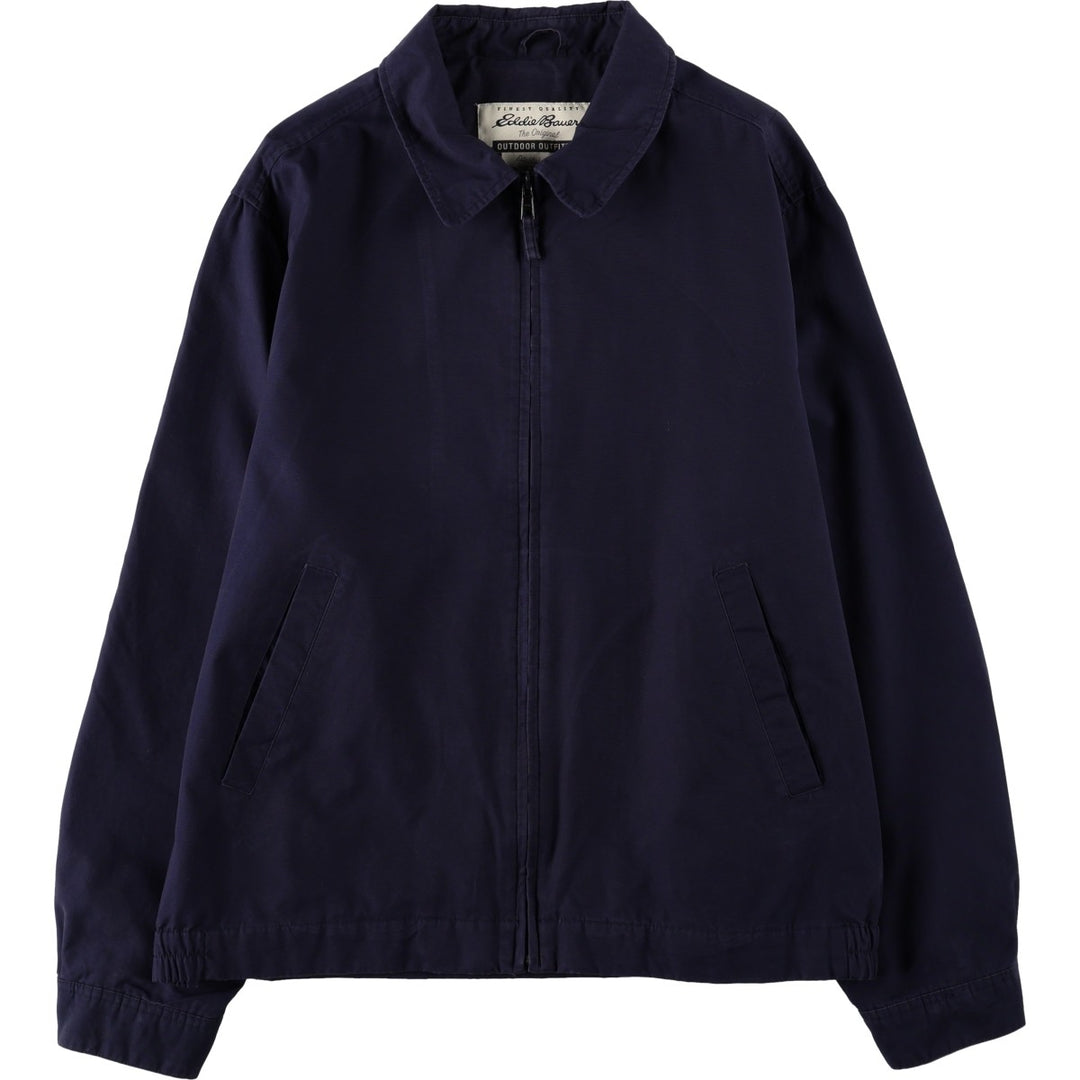 Eddie Bauer Swing Top Sports Jacket, Men's Size L cotton navy blue type Vintage Second Hand