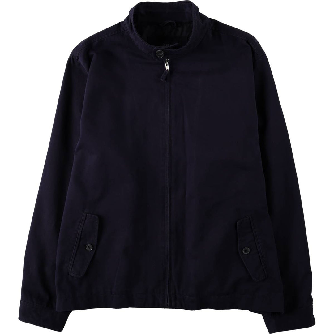 2000'S Lands' End Harrington Jacket Swing Top, Men's Size XL (approx.) cotton navy blue type Vintage Second Hand