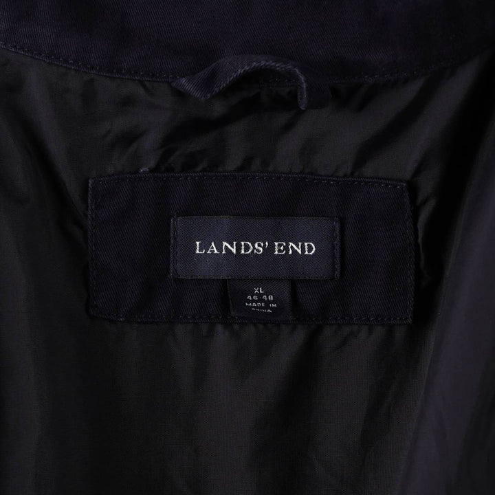 2000'S Lands' End Harrington Jacket Swing Top, Men's Size XL (approx.) cotton navy blue type Vintage Second Hand