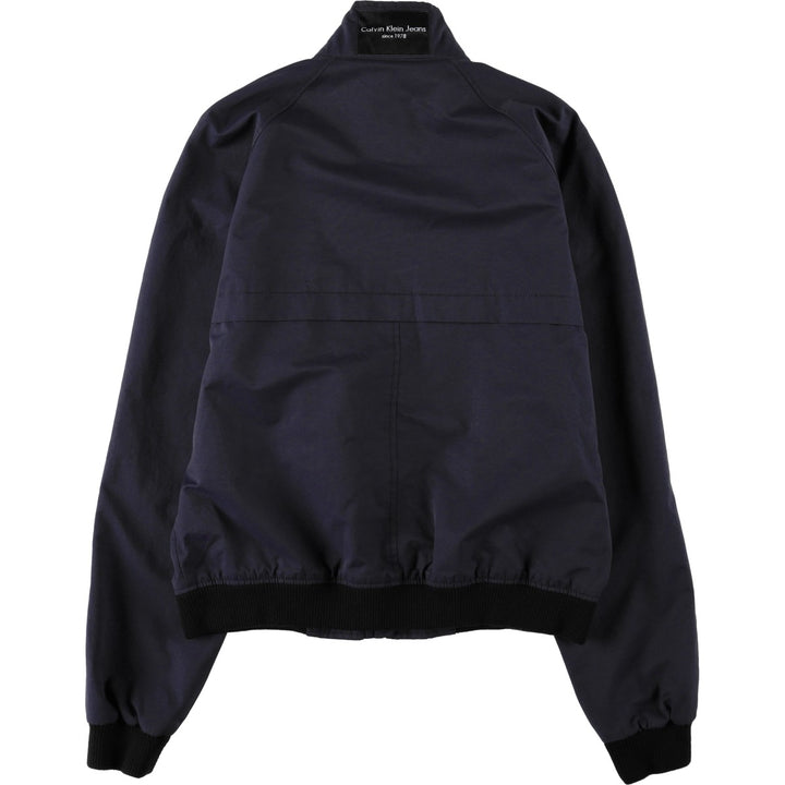 Calvin Klein JEANS Harrington Jacket Swing Top Men's XL equivalent cotton navy blue type Vintage Second Hand