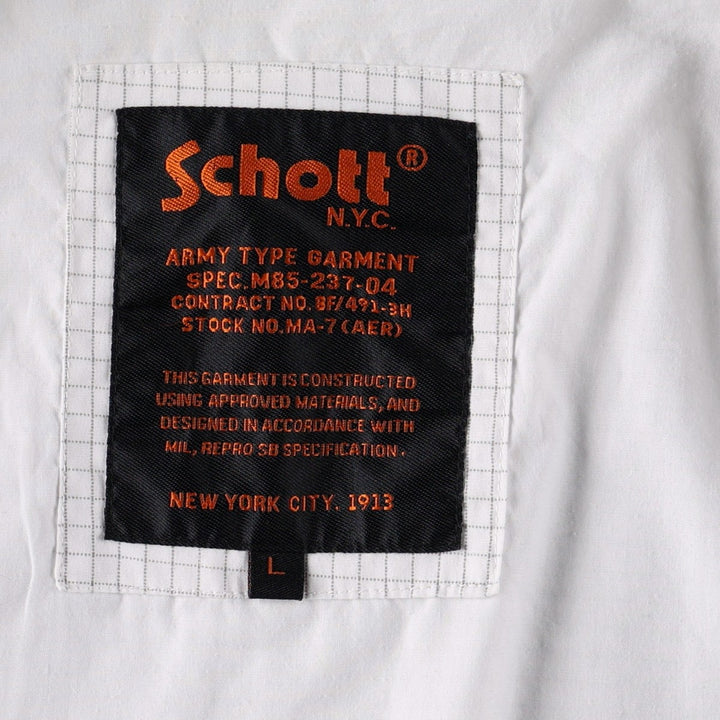 Schott Check Pattern Harrington Jacket Swing Top (Men's Size L) cotton white type Vintage Second Hand