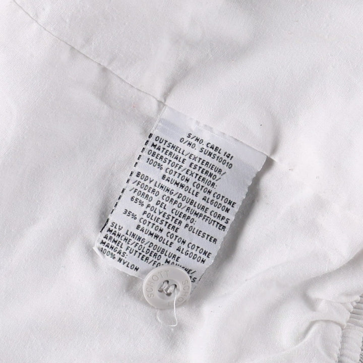 Schott Check Pattern Harrington Jacket Swing Top (Men's Size L) cotton white type Vintage Second Hand