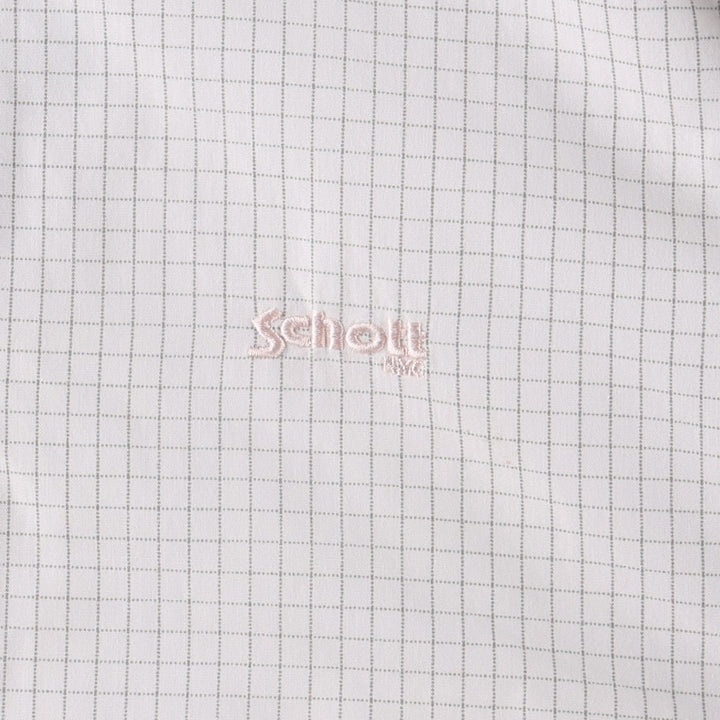 Schott Check Pattern Harrington Jacket Swing Top (Men's Size L) cotton white type Vintage Second Hand