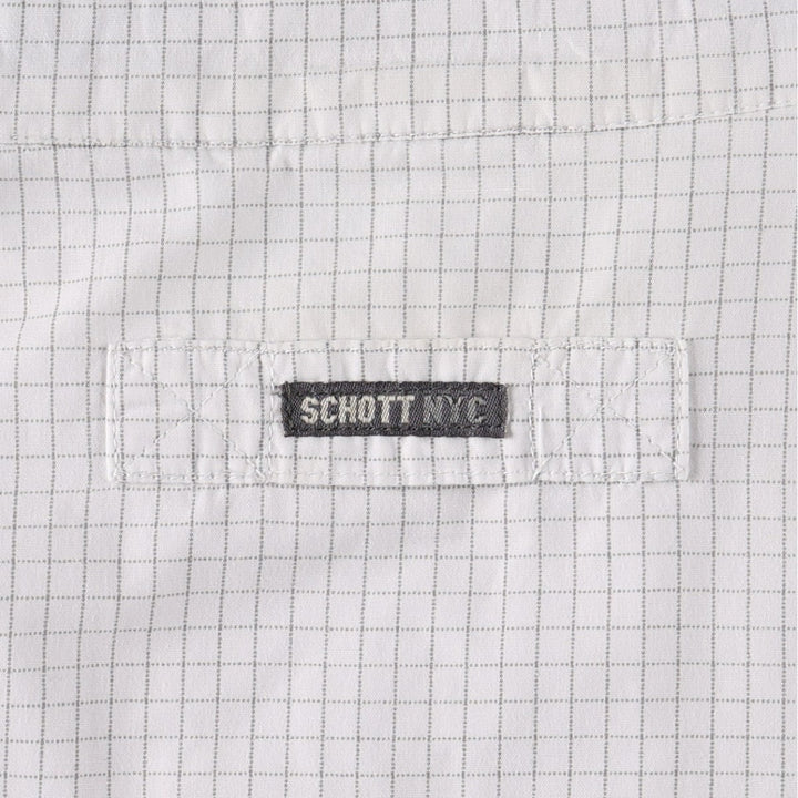 Schott Check Pattern Harrington Jacket Swing Top (Men's Size L) cotton white type Vintage Second Hand