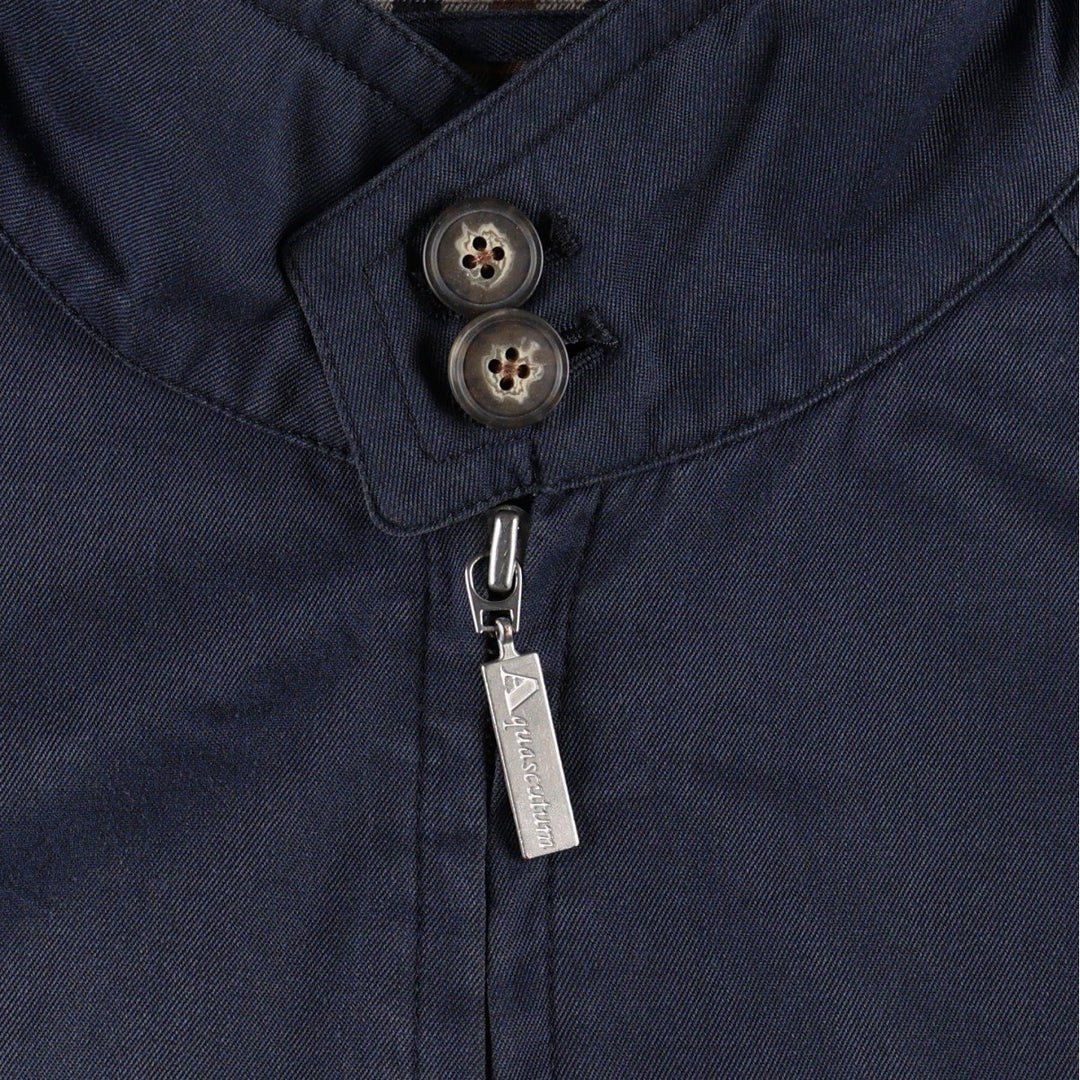 Aquascutum Harrington Jacket Swing Top Men's Size M cotton navy blue type Vintage Second Hand